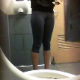 A hidden camera installed at a fast food restaurant records a girl shitting a huge turd into a toilet without sitting down. She wipes herself and leaves. This appears to be a genuine voyeur video. See movies #6090 and #6532 for more. Over 2.5 minutes.